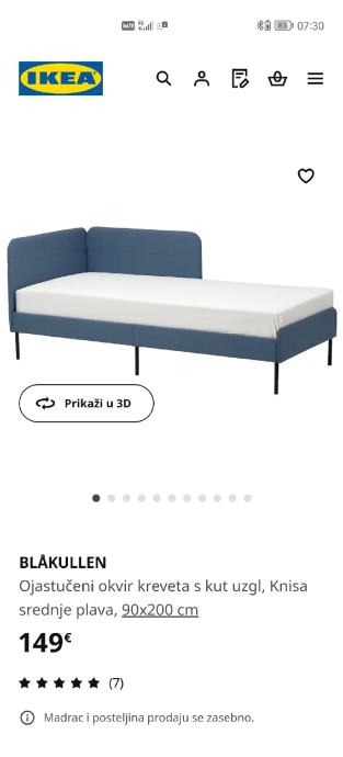 Ikea krevet i madrac 90x200cm