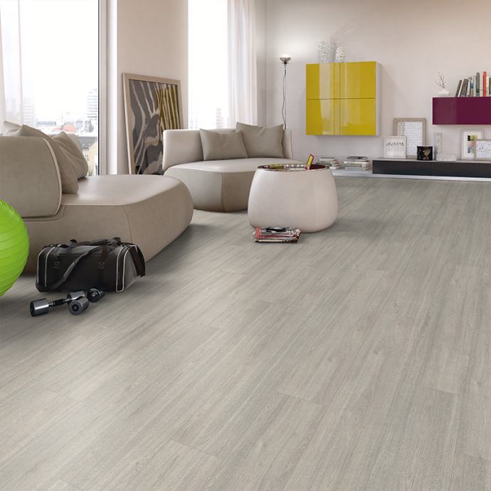 Laminat Hrast Lightgrey Charlot EBL044 Basic Clic It 7x193x1292 mm