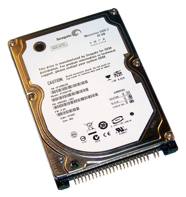 40GB Seagate Momentus 5400.2 ST94813A 2.5" ATA / IDE