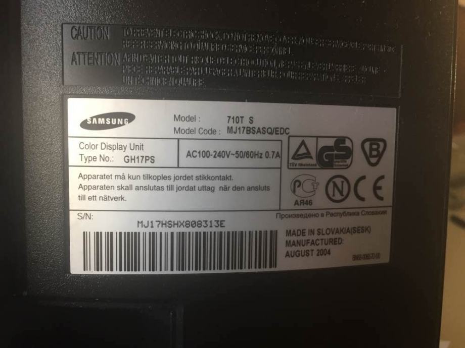 Samsung LCD monitor 17"