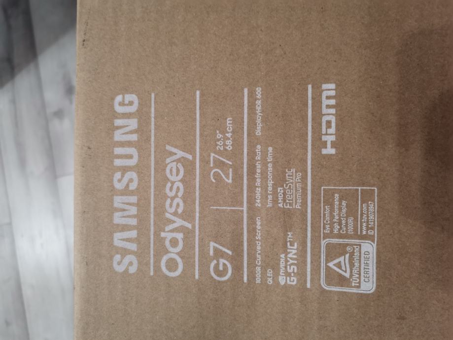 SAMSUNG ODYSSEY G7 27INCH 2K 1440P 240HZ monitor