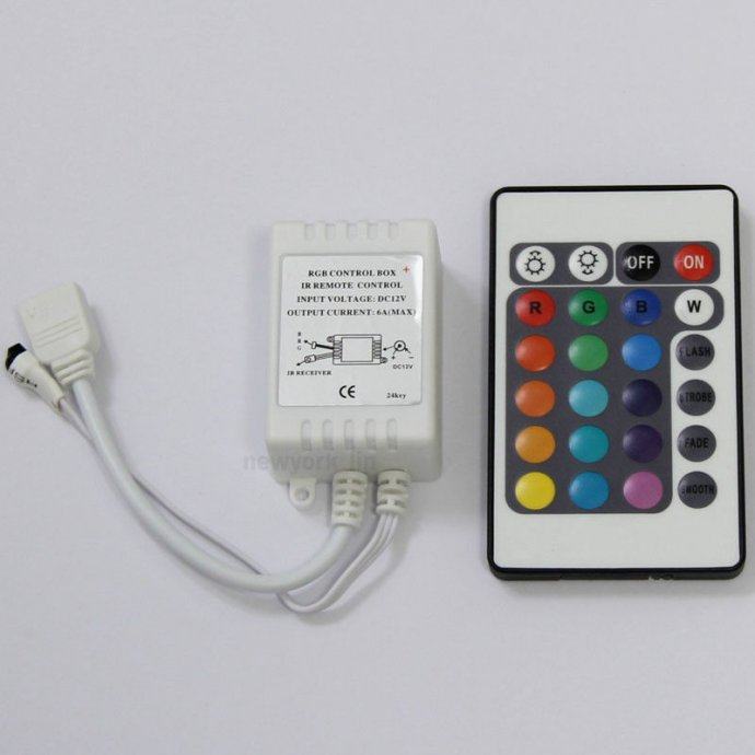 44 tipkeDaljinski i Kontroler DC12 i 6A-12A za RGB LED TRAKE 3528,5050