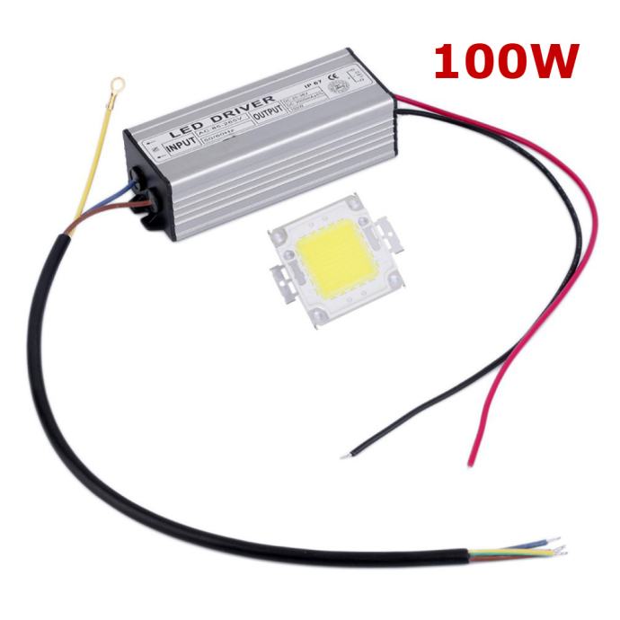 LED Chip 100W + LED driver 100W (vodootporni)