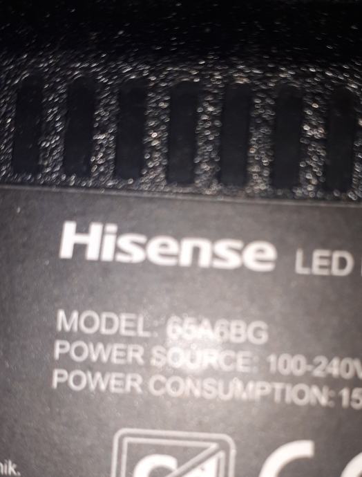 HISENSE  65A6BG razbijen ekran