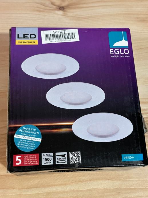 EGLO ugradbeni LED reflektori 3 x 6W (NOVO)