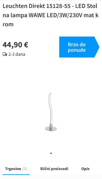 Led stolna lampa