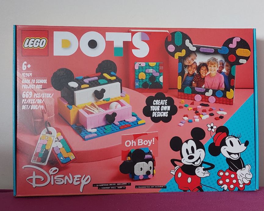 Lego Dots Mickey Mouse & Minnie Mouse Back-to-school Project Box 41964