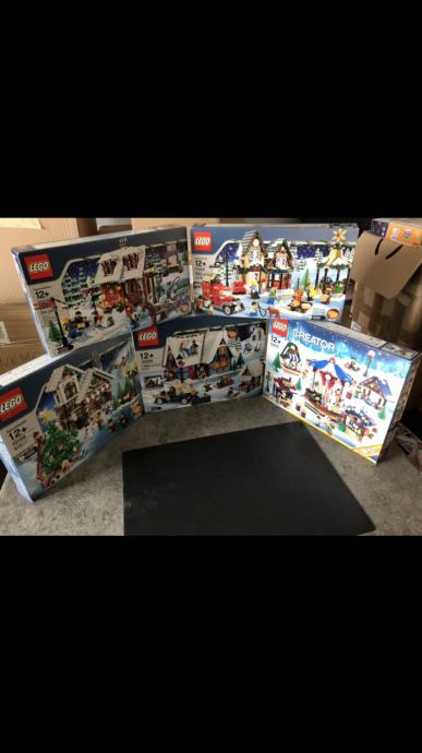 Lego Winter Village 10199, 10216, 10222, 10229, 10235, novo