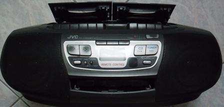 CD radio dvostruki kazetofon JVC RC-QW350BK, digitalni radio, 30 memor