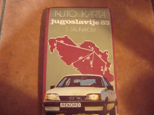 Auto karta Jugoslavije