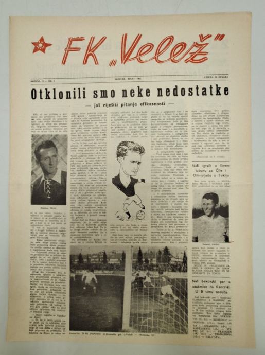 Časopis FK Velež br. 3/1962