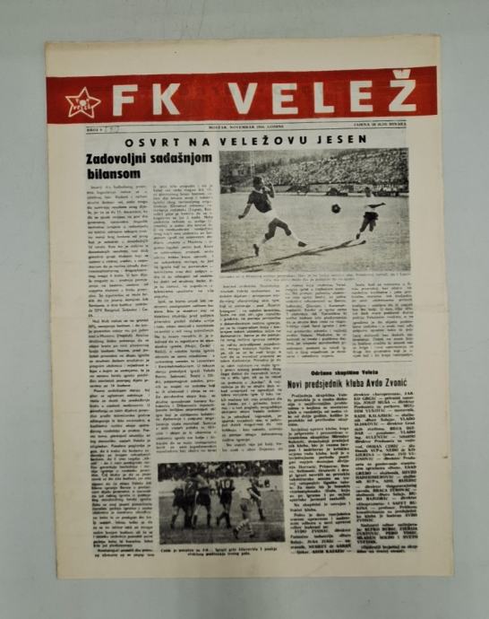 Časopis FK Velež br. 9/1966