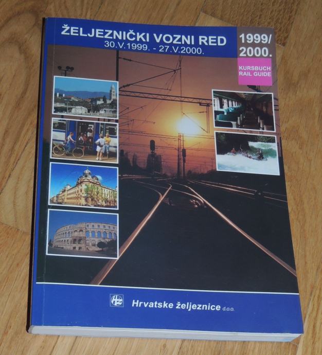 Hrvatske željeznice Vozni red 1999_2000