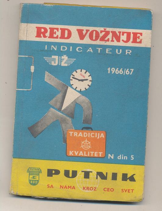 Jugoslavenske željeznice red vožnje vozni red 1966 1967