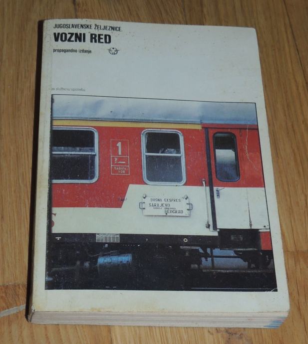 Jugoslavenske željeznice Vozni red 1991_92