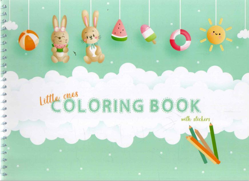 LITTLE ONES COLORING BOOK WITH STICKERS