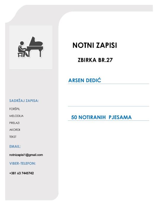 Notni zapisi-Arsen Dedic