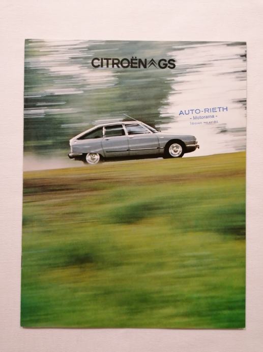 ORIGINAL PROSPEKT CITROEN GS Club X X2 Break iz 8/1975 godine BROCHURE