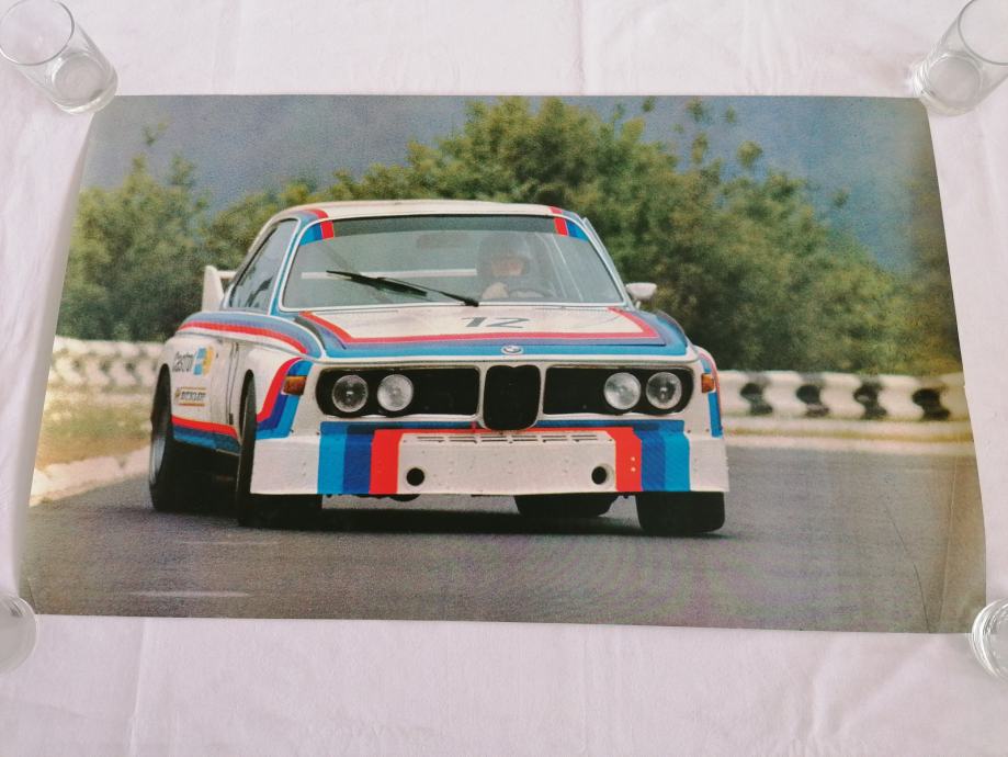 ORIGINALNI PLAKAT POSTER TRKAĆI BMW SERIJE 6 AUTOMOBIL 84cm x 51cm