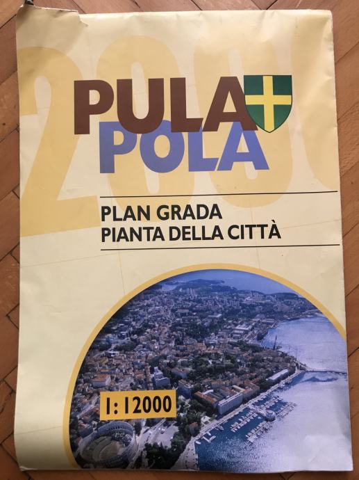 Plan grada Pule / 1:12000 / 36,08 kn / Pula