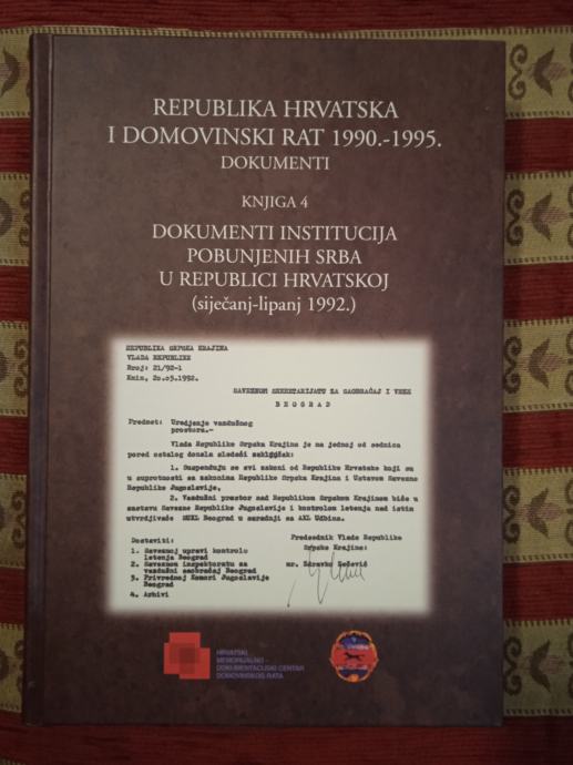 REPUBLIKA HRVATSKA I DOMOVINSKI RAT 1990 1995 Knjiga 4 BANIJA