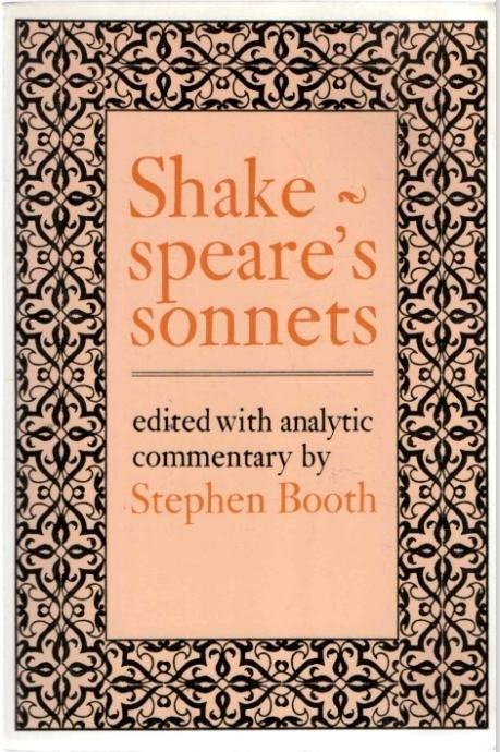 stephen booth an essay on shakespeare's sonnets