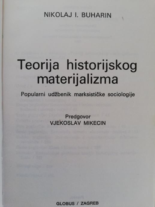 Teorija historijskog materijalizma, Nikolaj Ivanovič Buharin