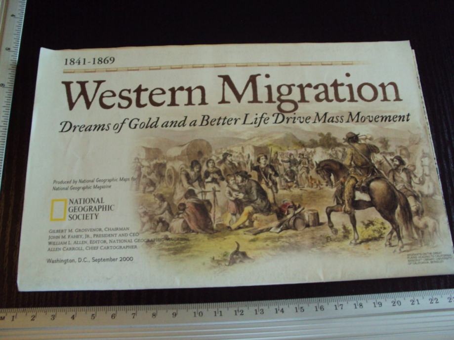 Western migration 1841 - 1869 karta