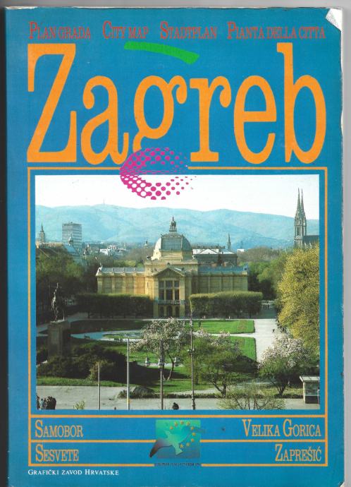 Zagreb - Plan grada / City map / Stadtplan / Pianta della citta