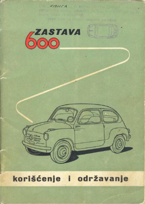 ZASTAVA 600 UPUTSTVO