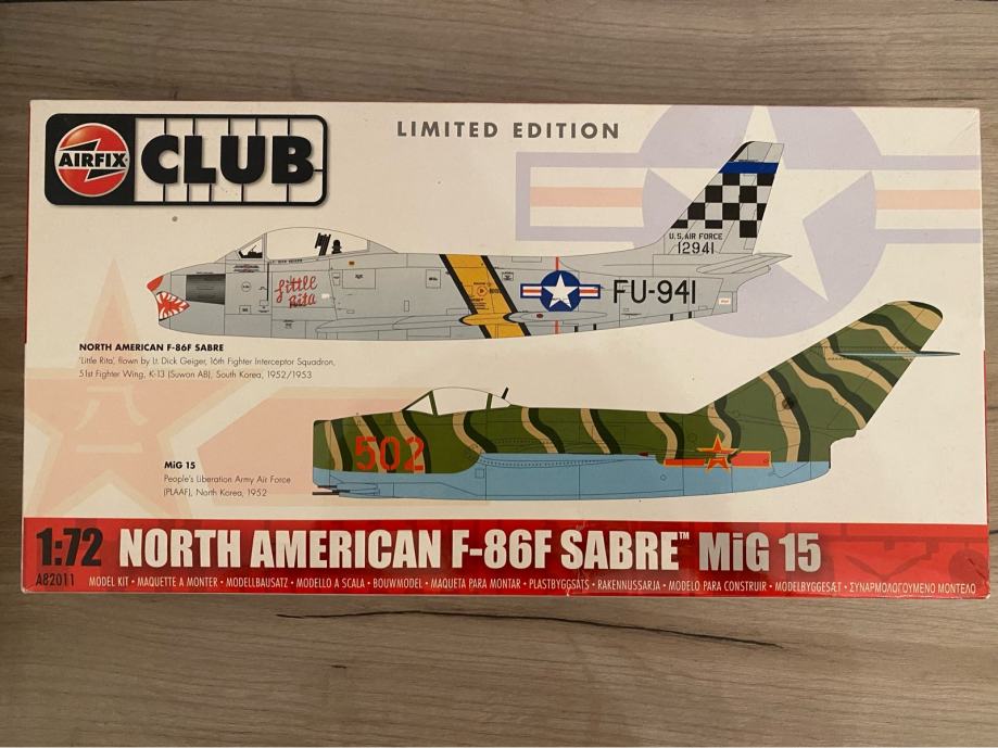 AIRFIX club makete aviona ( F-86 Sabre i MiG 15)