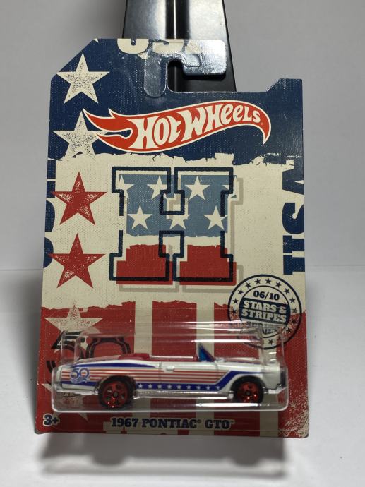 Hot Wheels 1967 Pontiac GTO 2017 Stars & Stripes 6/10...A9