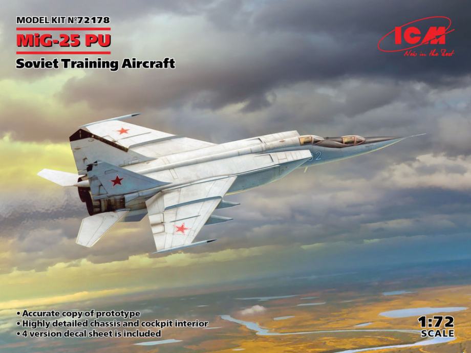 ICM: MiG-25PU, Soviet Training Aircraft  1:72