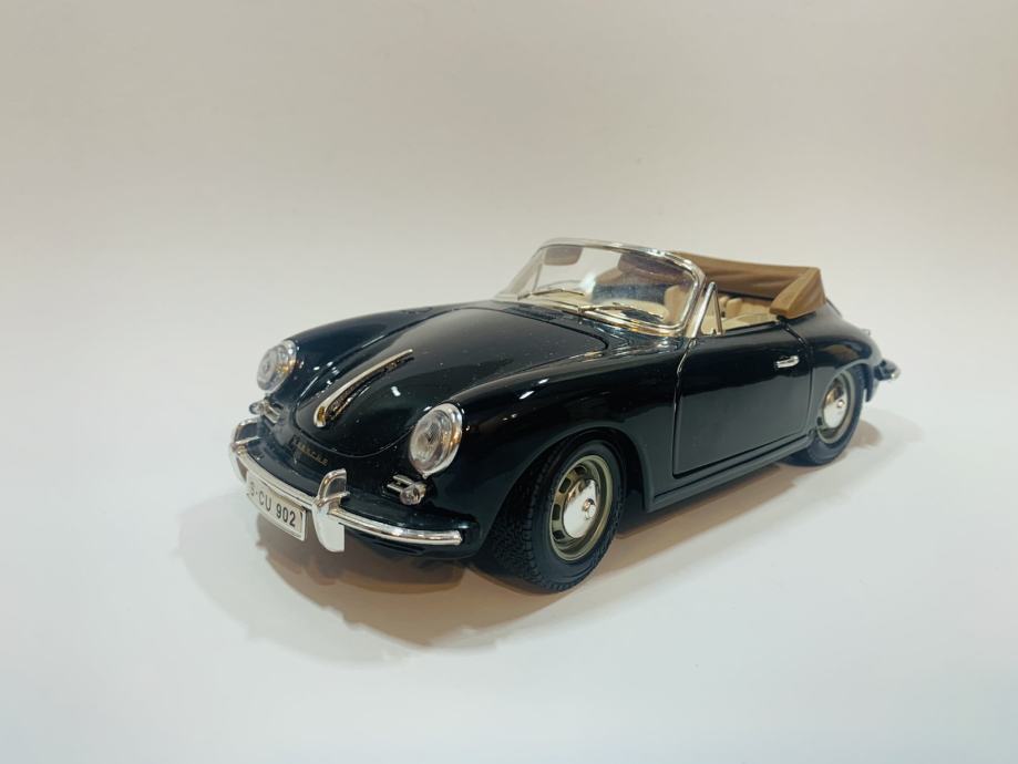 Porsche 356 B Cabrio Iz 1961. Burago 1:18 Italy Autic Diecast Model