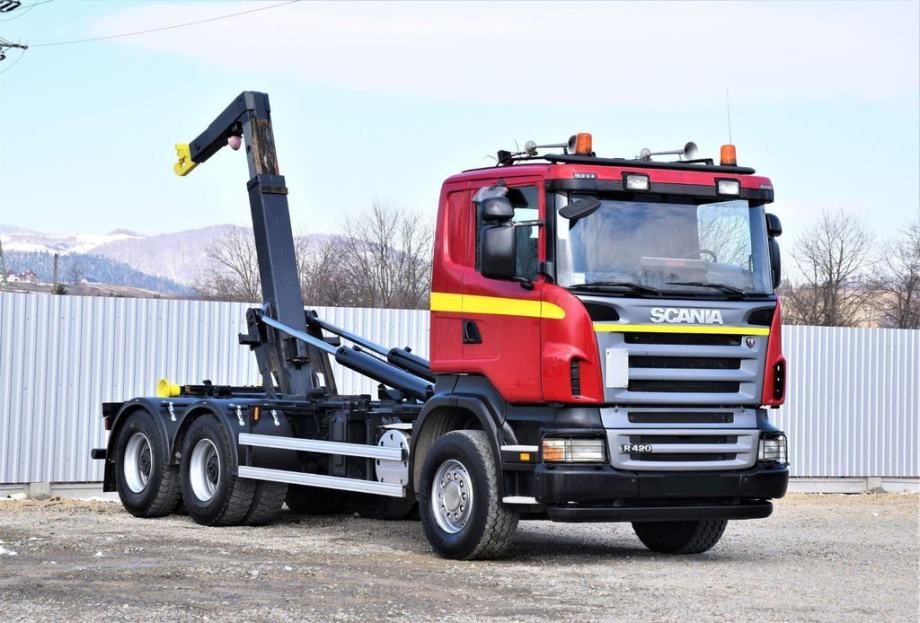 Scania R 420 6x4 Hook loader, 2009 god.