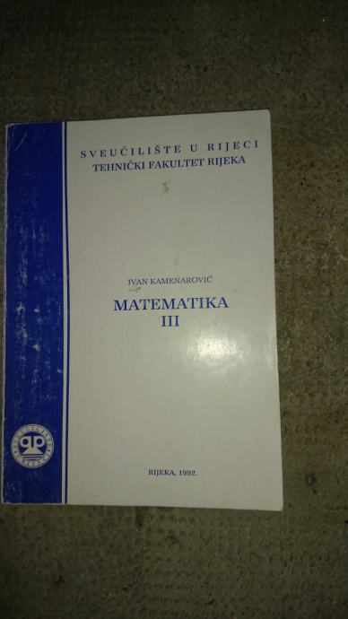 Ivan Kamenarović - Matematika III