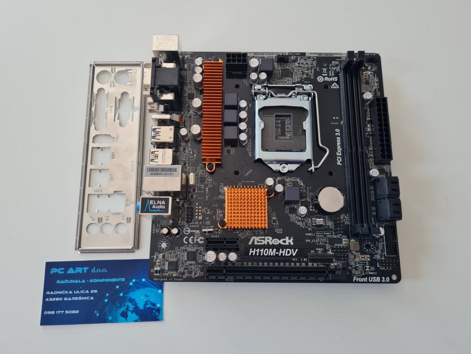 ASRock H110M-HDV, Intel H110, Socket 1151 - Račun / R1 / PDV