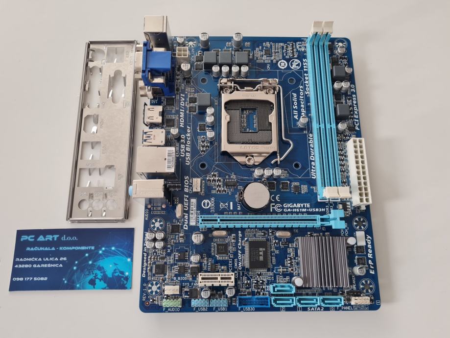 Gigabyte GA-H61M-USB3H, Intel H61, Socket 1155 - Račun / R1 / Jamstvo