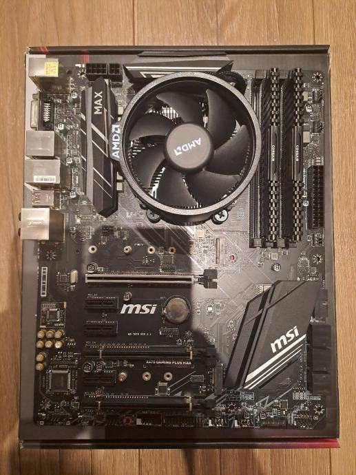 Matična ploča MSI X470 Gaming Plus Max+Ryzen 5 5500+16GB DDR4