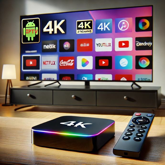 Android 4K TV box programi+videoteka