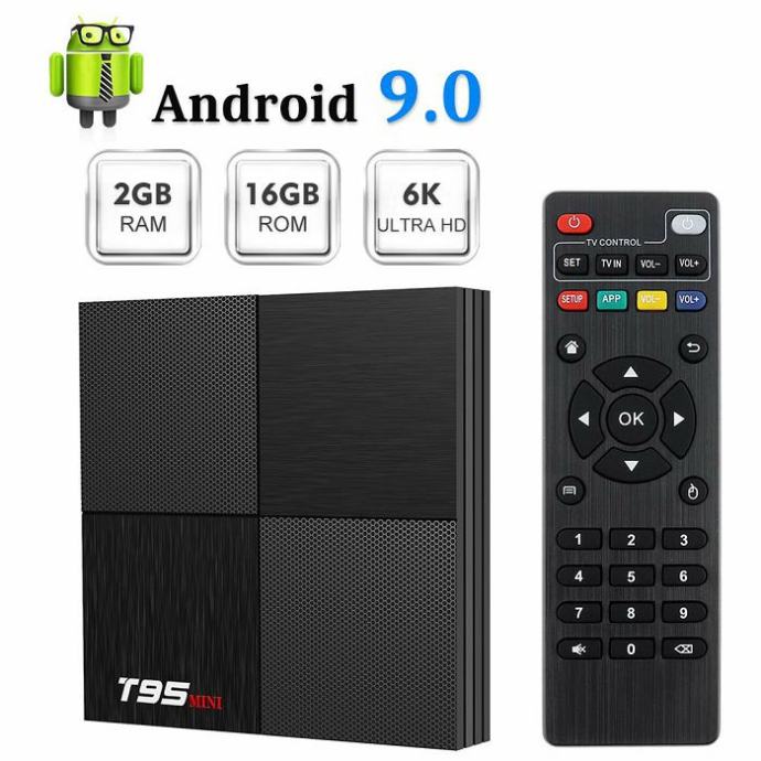 TV BOX T95 MINI 2GB+16GB IPTV KODI Android 9.0