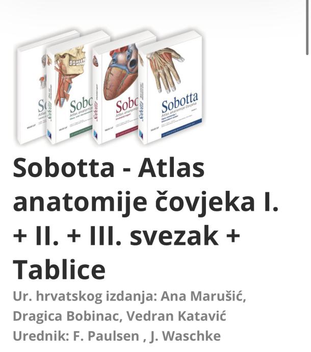 Novo! Anatomski atlas Sobotta