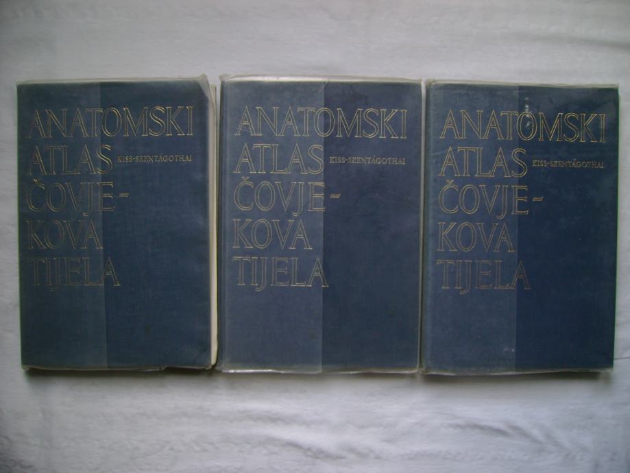 Kiss / Szentagothai - Anatomski atlas čovjekova tijela 1-3 - 1966.