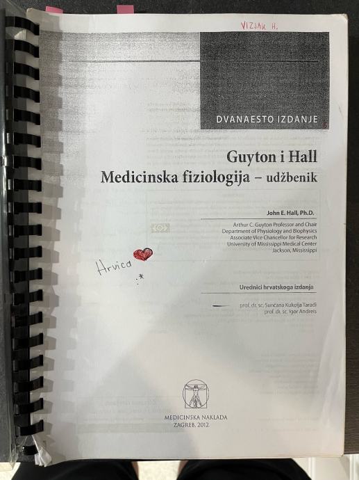 Medicinska fiziologija, Guyton i Hall, 12. izdanje