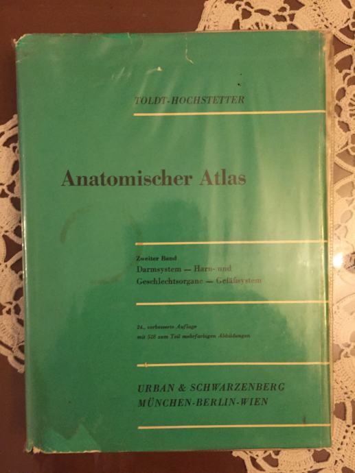 OČUVANO!! Anatomski atlas Anatomischer atlas TOLDT HOCHSTETTER