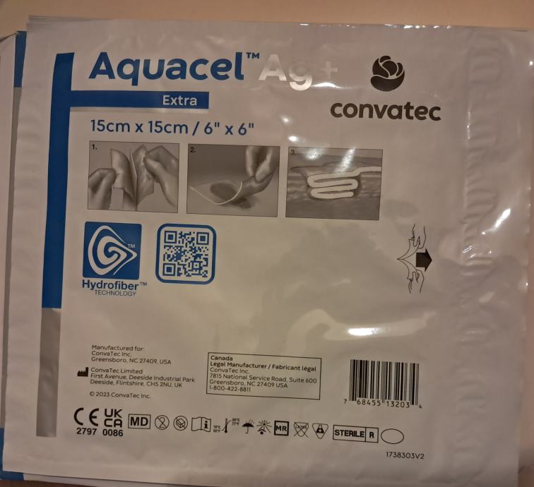 Obloge Aquacel Ag+ 15 cm x 15 cm (4 KOM)