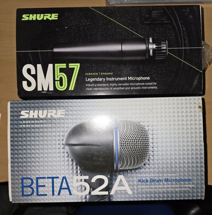 Mikrofoni Shure sm57 i beta 52 a