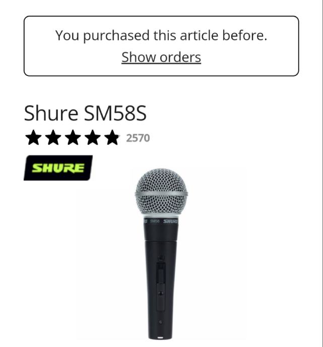 SHURE SM58S