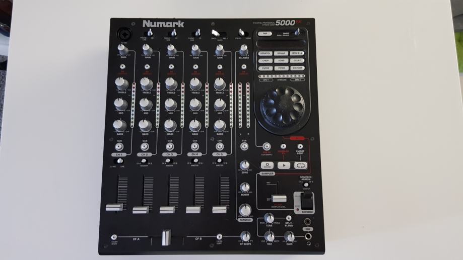 Numark 5000FX, 5-kanalni Mixer sa sampling, looping i efektima