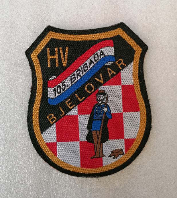 HV 105. Brigada Bjelovar - Rukavna oznaka originalna